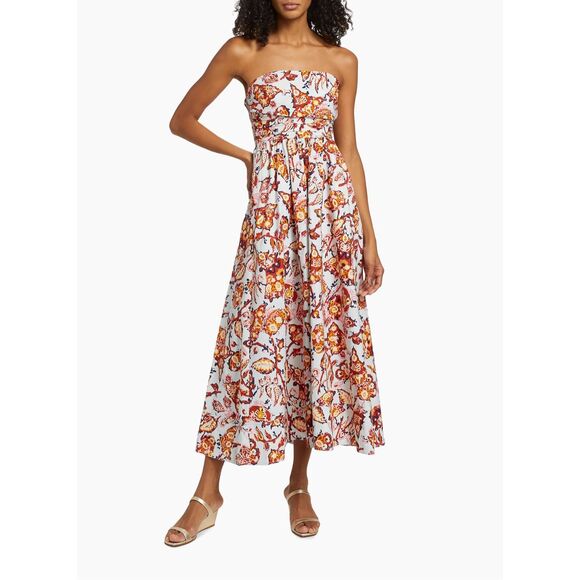 NWT A.L.C Tate Strapless A-line Maxi Dress Multicolor Size 0 $495 - Picture 2 of 14